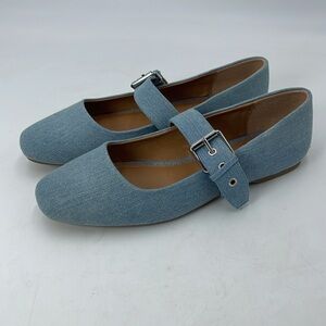 DV by Dolce Vita Light Blue Buckle Flats